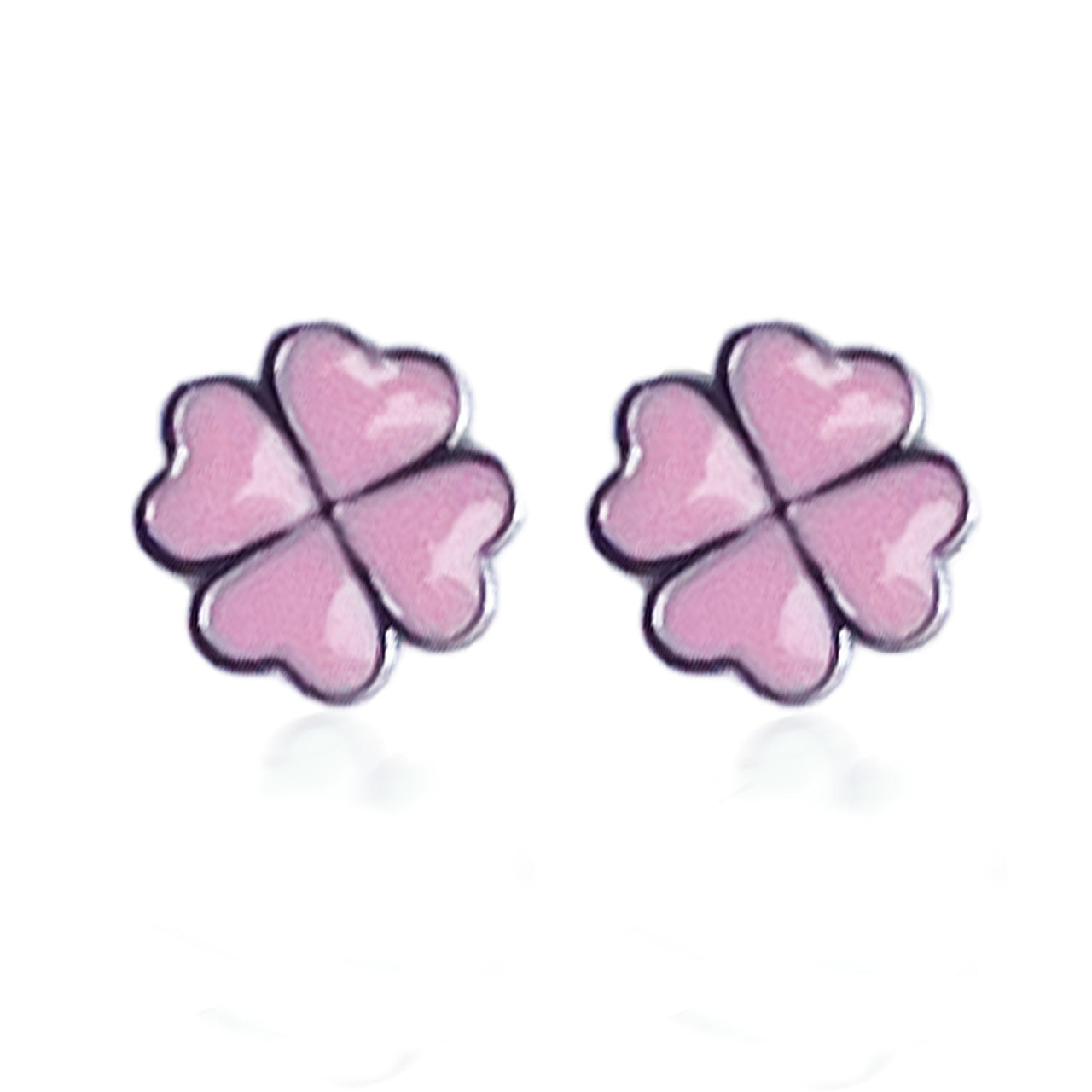 Heart Clover - Candy Pink Enamel