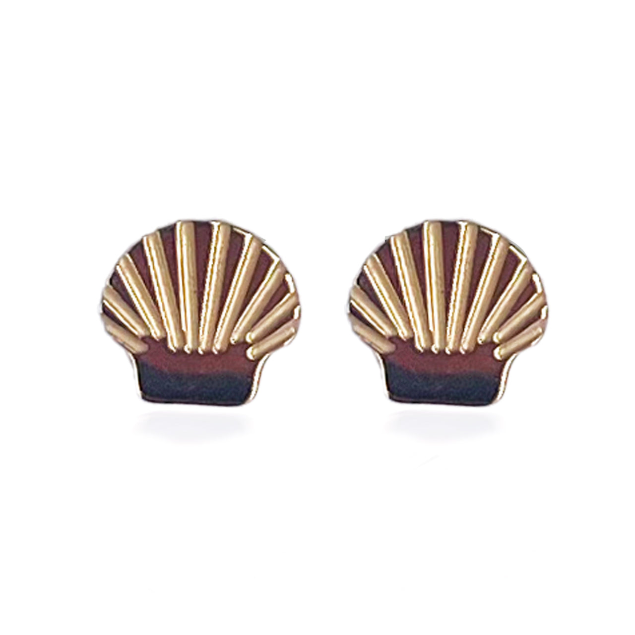 Gold Shell Studs