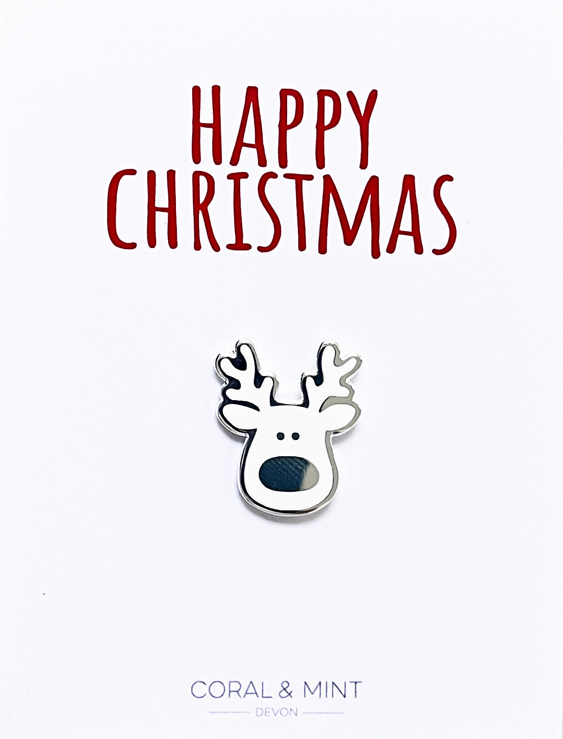 Happy Christmas - Reindeer Enamel Pin