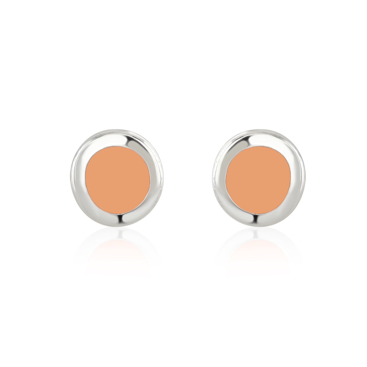 Light Coral Enamel Studs