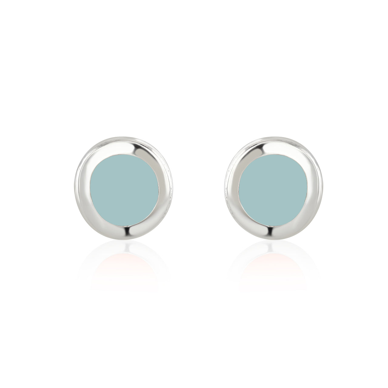 Pastel Blue Enamel Studs