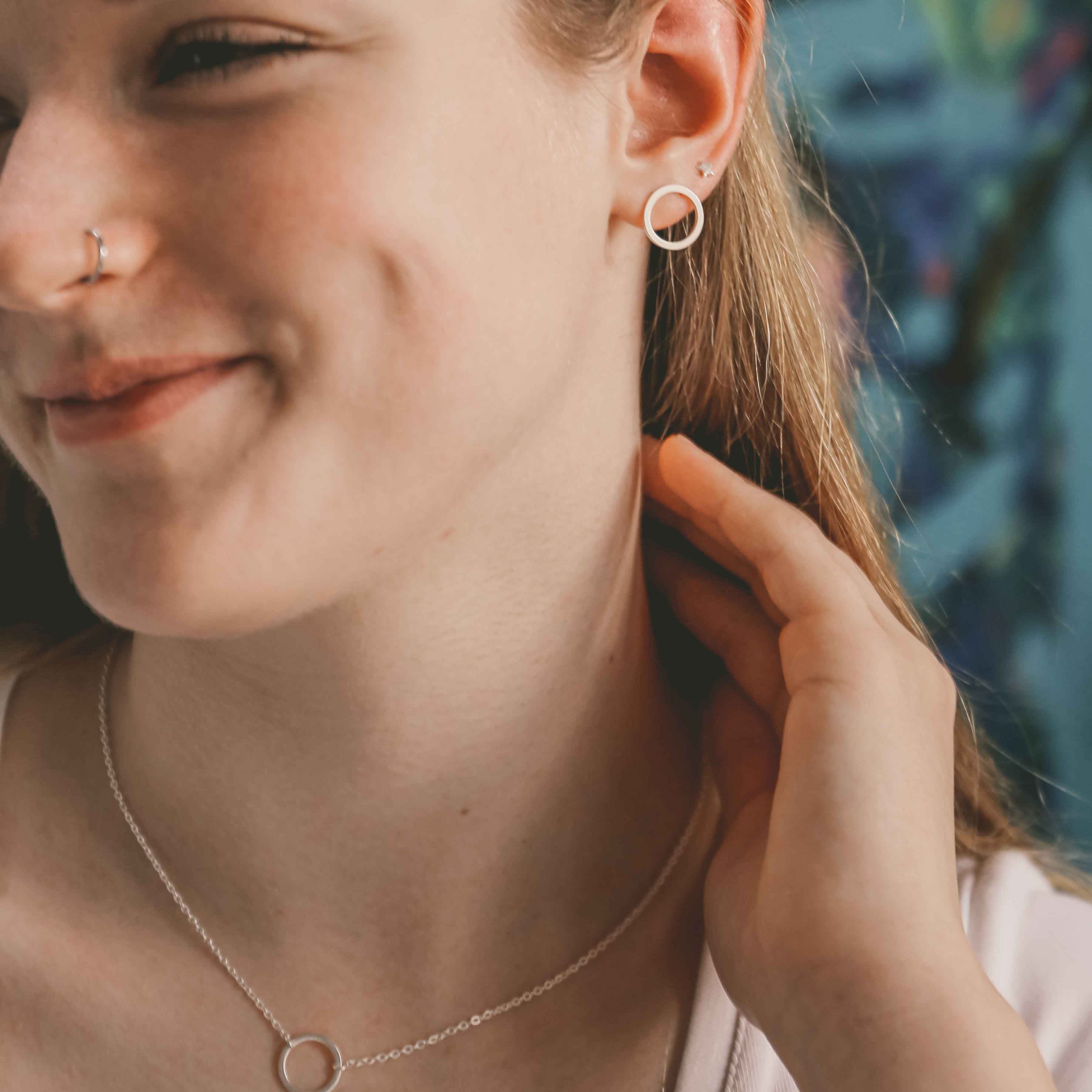 Silver Eternity Earrings